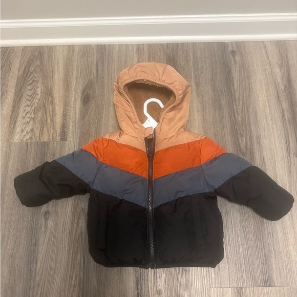 Swiss Tech Kids‎ Puffer Jacket - Orange, Gray, Black - Picture 3 of 9